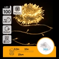 Aigostar -LED kültéri fényfüzér 100xLED/8 üzemmód 3xAA 10,3m IP44 meleg fehér