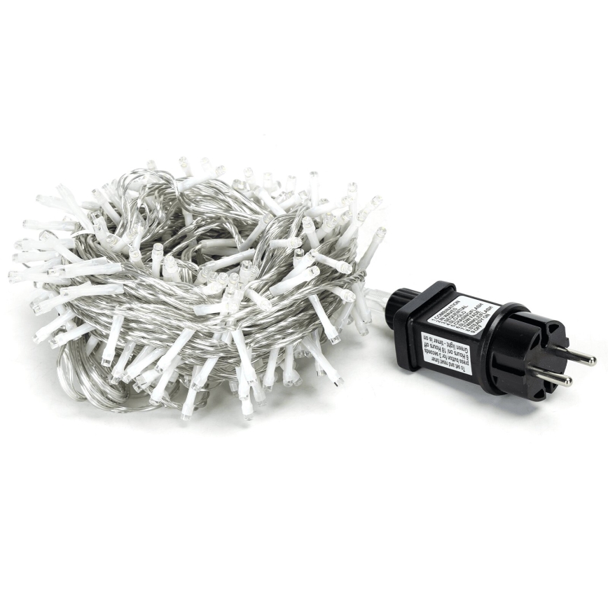 Aigostar - LED kültéri fényfüzér, 200 LED, 8 funkciós, 23 m, IP44, hideg fehér
