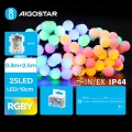 Aigostar - LED kültéri fényfüzér 25xLED/3xAA/8 üzemmód 2,8 m IP44 többszínű