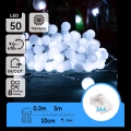 Aigostar - LED kültéri fényfüzér 50xLED/3xAA/8 funkciós 5,3 m IP44 hideg fehér
