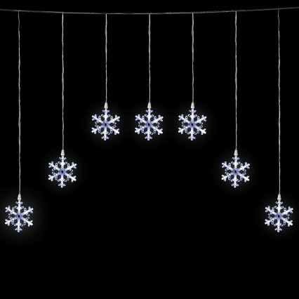 Aigostar - LED kültéri fényfüzér 84 LED/8 üzemmód 1,2 x 1 m IP44 hideg fehér, hópelyhek