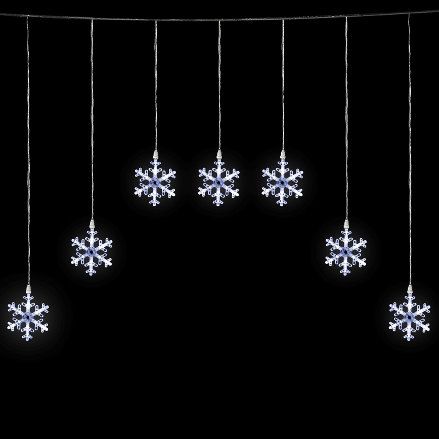 Aigostar - LED kültéri fényfüzér 84 LED/8 üzemmód 1,2 x 1 m IP44 hideg fehér, hópelyhek