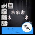 Aigostar - LED kültéri fényfüzér 84xLED/8 funkció 1,2x1m IP44 hideg fehér hópelyhek