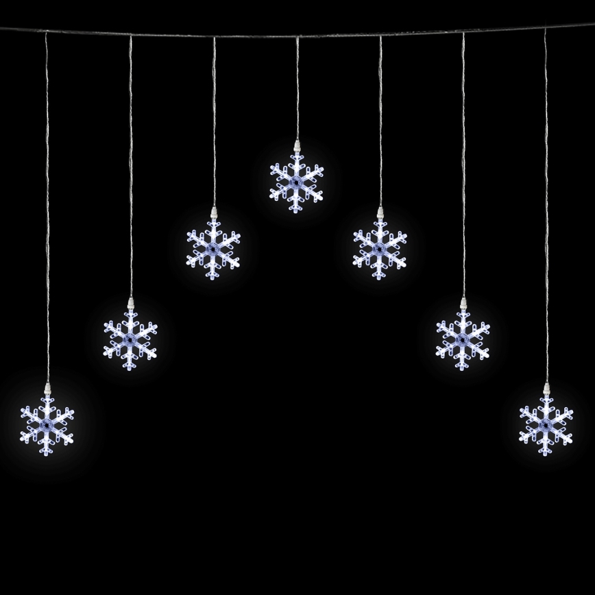 Aigostar - LED kültéri fényfüzér 84xLED/8 funkció 1,2x1m IP44 hideg fehér hópelyhek