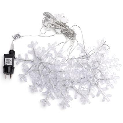 Aigostar - LED kültéri fényfüzér 84xLED/8 funkció 1,2x1m IP44 hideg fehér hópelyhek