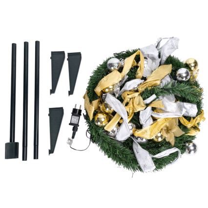 Aigostar - LED kültéri karácsonyfa 100xLED 1,5m IP44 fehér/arany hideg fehér