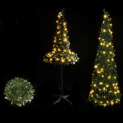 Aigostar - LED kültéri karácsonyfa, 150 db LED, 1,8 m, IP44, zöld, meleg fehér