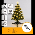 Aigostar - LED kültéri karácsonyfa 55xLED/8 világítási mód 0,6 m IP44 meleg fehér