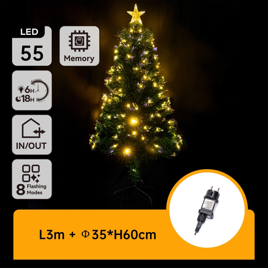 Aigostar - LED kültéri karácsonyfa LED/3,6W/230V 60 cm IP44 meleg fehér