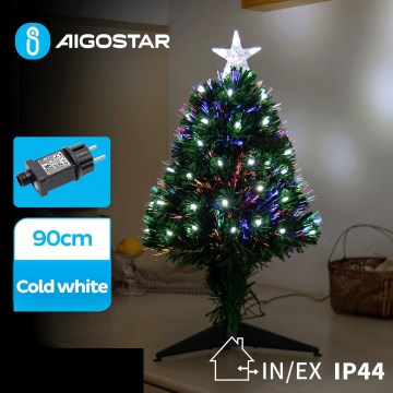 Aigostar - LED kültéri karácsonyfa LED/3,6W/230V 90 cm IP44 hideg fehér