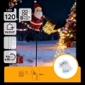Aigostar - LED kültéri karácsonyi dekoráció 120xLED/3xAA/8 funkciós 80 cm IP44 Santa/meleg fehér