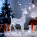 Aigostar - LED Kültéri karácsonyi dekoráció 180xLED/8 funkció 1,05m IP44 hideg fehér szarvas