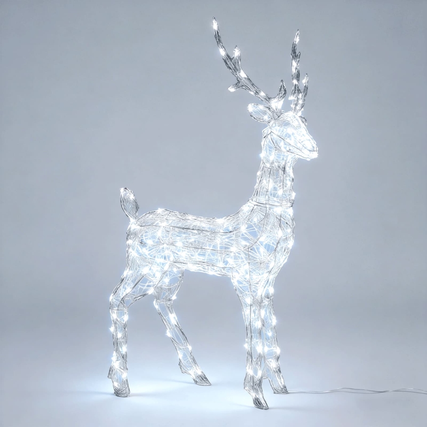 Aigostar - LED Kültéri karácsonyi dekoráció 180xLED/8 funkció 1,05m IP44 hideg fehér szarvas