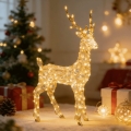 Aigostar - LED kültéri karácsonyi dekoráció 180xLED/8 funkcióval 1,05m IP44 meleg fehér szarvas
