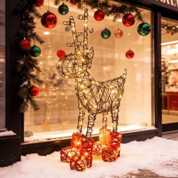 Aigostar - LED kültéri karácsonyi dekoráció 260 LED/8 funkció 1,2m IP44 meleg fehér rénszarvas