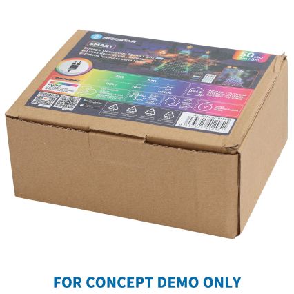 Aigostar - LED kültéri karácsonyi dekoráció 260xLED/8 funkciós 1,2m IP44 meleg fehér hóember