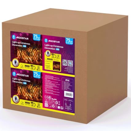 Aigostar- LED Kültéri karácsonyi dekoráció 3,6W/31/230V 2700K 20/25/30cm IP44 ajándékok