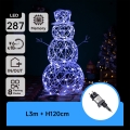 Aigostar - LED kültéri karácsonyi dekoráció 3,6W/31/230V 6500K 120cm IP44 hóember