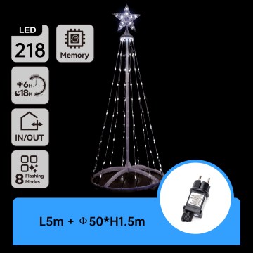 Aigostar - LED kültéri karácsonyi dekoráció LED/3,6W/230V 150 cm IP44 hideg fehér