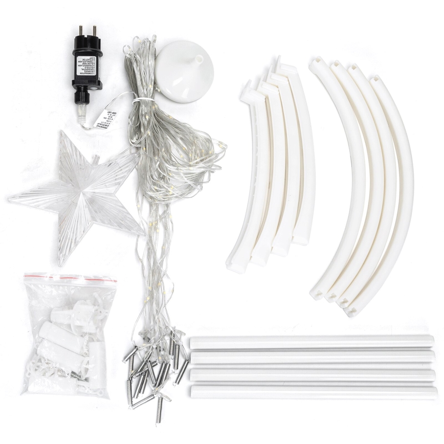 Aigostar - LED kültéri karácsonyi dekoráció LED/3,6W/230V 150 cm IP44 hideg fehér