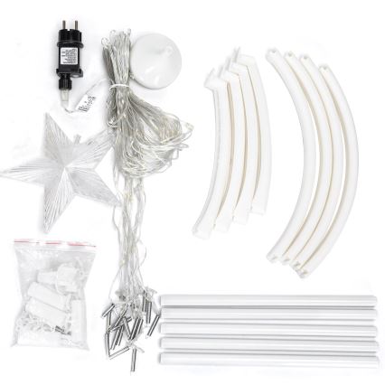 Aigostar - LED kültéri karácsonyi dekoráció LED/3,6W/230V 180 cm IP44 hidegfehér