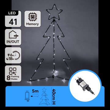 Aigostar - LED kültéri karácsonyi dekoráció LED/3,6W/230V 40 cm IP44 hideg fehér