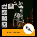 Aigostar - LED kültéri karácsonyi dekoráció LED/3,6W/31/230V 2700K 120 cm IP44 rénszarvas