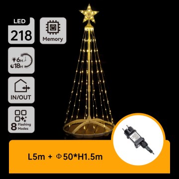 Aigostar - LED kültéri karácsonyi dekoráció LED/3,6W/31/230V 2700K 150 cm IP44