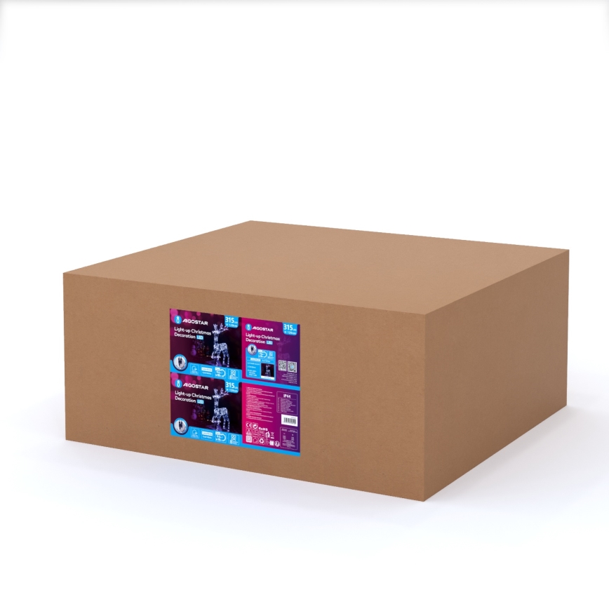 Aigostar - LED kültéri karácsonyi dekoráció LED/3,6W/31/230V 6500K 120 cm IP44 rénszarvas