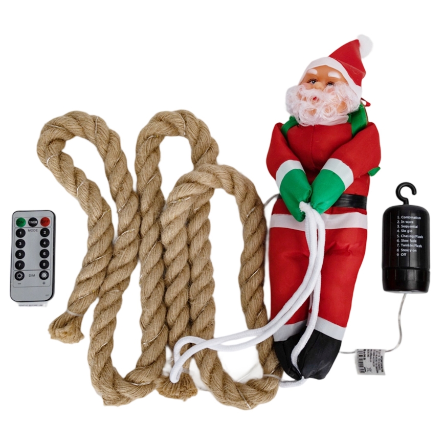 Aigostar - LED kültéri karácsonyi dekoráció LED/4xAA IP44 ejtőernyős Télapó