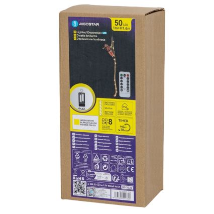 Aigostar - LED kültéri karácsonyi dekoráció LED/4xAA IP44 ejtőernyős Télapó