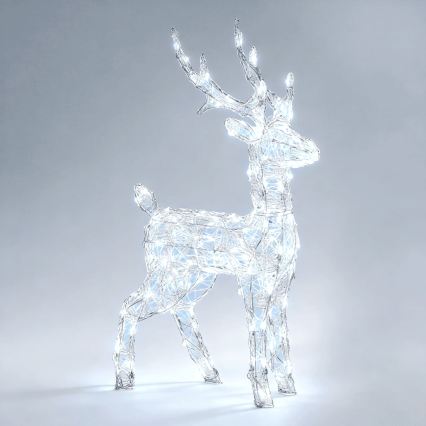 Aigostar - LED kültéri karácsonyi dekoráció 120xLED/8 funkciós 80 cm IP44 hideg fehér hóember
