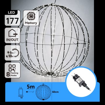 Aigostar - LED kültéri karácsonyi dísz LED/3,6W/230V 60 cm IP44 hideg fehér