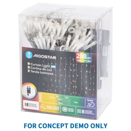 Aigostar - LED kültéri karácsonyi fényfüzér 1000xLED/8 üzemmód 103m IP44 többszínű