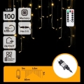 Aigostar - LED kültéri karácsonyi fényfüzér 100xLED/6W/230V/8 funkciós 1,5x1m IP44 meleg fehér + távirányító