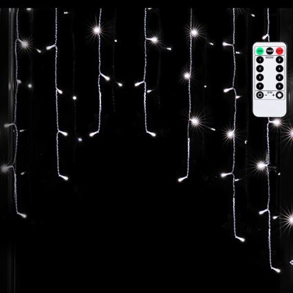 Aigostar - LED kültéri  fényfüzér 100xLED/6W/230V/8funkció 1,5x1m IP44 hideg fehér + távirányító