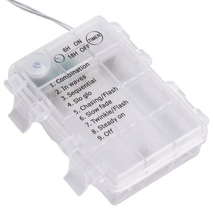 Aigostar - LED kültéri karácsonyi fényfüzér 100xLED/8 funkciós 3xAA 8x06m IP44 többszínű