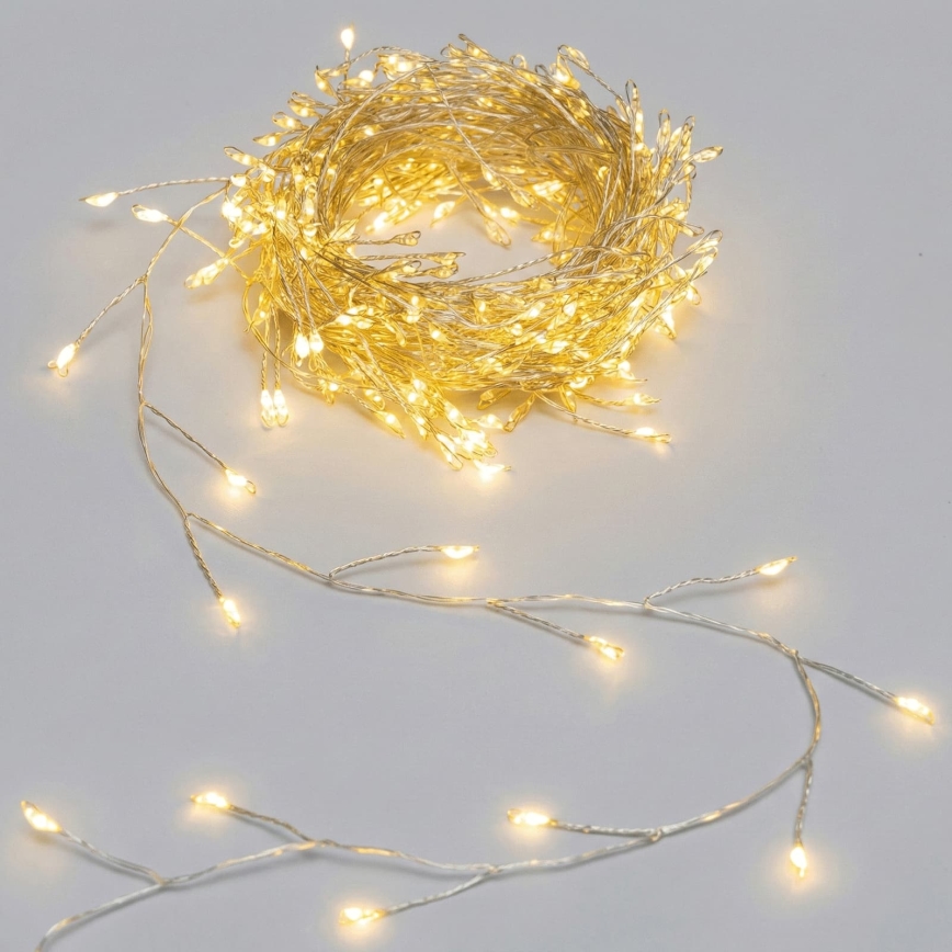 Aigostar - LED kültéri karácsonyi fényfüzér 100xLED/8 funkciós 3xAA 3,3m IP44 meleg fehér