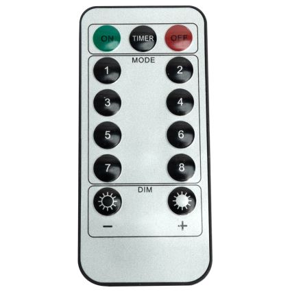 Aigostar - LED kültéri karácsonyi fényfüzér 120xLED/8 üzemmód 3x0,7m IP44 hideg fehér + távirányító