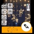 Aigostar - LED kültéri karácsonyi fényfüzér 120xLED/6W/230V/8 világítási mód 3x0,6m IP44 meleg fehér + távirányító