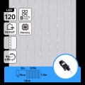 Aigostar - LED kültéri karácsonyi fényfüzér 120xLED/8 funkció 3,9x1,2m IP44 hideg fehér