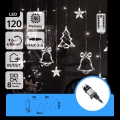 Aigostar - LED kültéri karácsonyi fényfüzér 120xLED/8 funkció 3x0,6m IP44 hideg fehér + távirányító