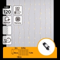 Aigostar - LED kültéri karácsonyi fényfüzér 120xLED/8 funkciós 3,9x1,2m IP44 meleg fehér