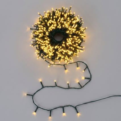Aigostar - LED kültéri karácsonyi fényfüzér 1500xLED/8 világítási mód 78m IP44 meleg fehér