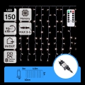 Aigostar - LED kültéri karácsonyi fényfüzér 150xLED/6W/230V/8 funkciós 1,5x1m IP44 hideg fehér + távirányító