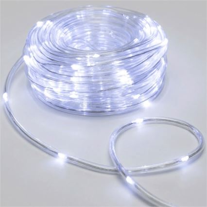Aigostar - LED kültéri karácsonyi fényfüzér 150xLED/8 funkció 3xAA 15,3m IP44 hideg fehér