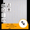 Aigostar - LED kültéri karácsonyi fényfüzér 156xLED/8 világítási mód 4,2x1,2m IP44 meleg fehér