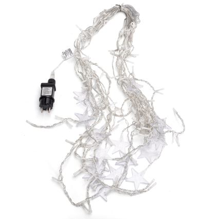 Aigostar - LED kültéri karácsonyi fényfüzér 168 LED / 8 üzemmód, 3 x 1,5 m, IP44, meleg fehér, csillagok