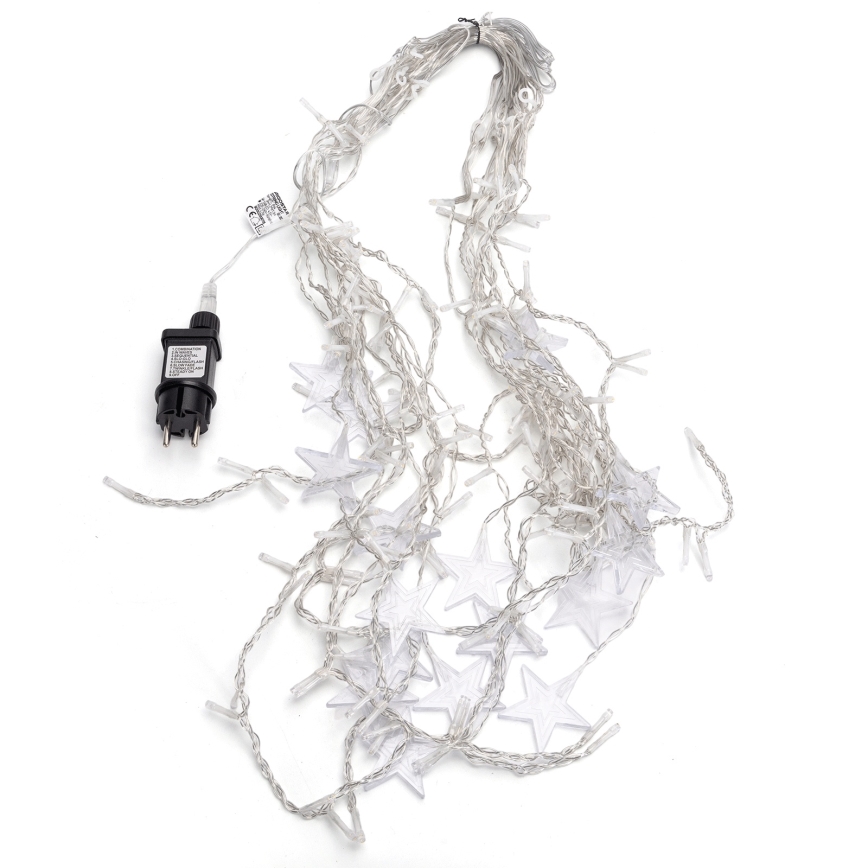 Aigostar - LED kültéri karácsonyi fényfüzér 168 LED / 8 üzemmód, 3 x 1,5 m, IP44, meleg fehér, csillagok