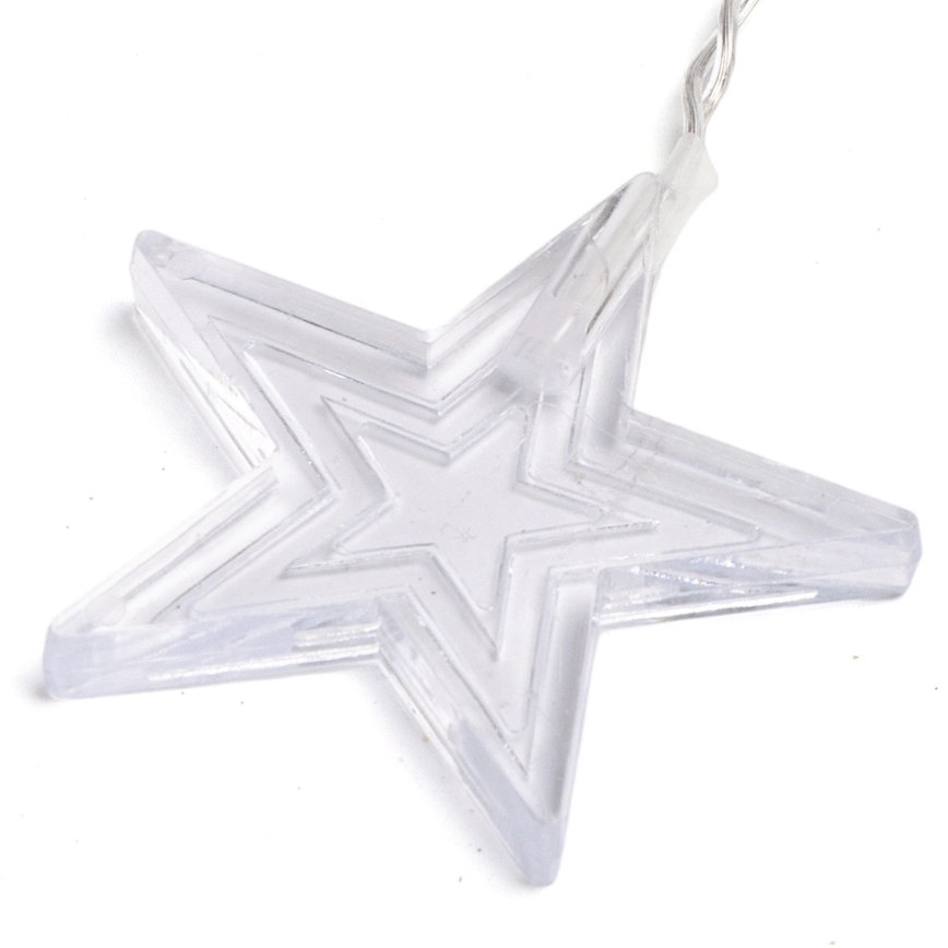 Aigostar - LED kültéri karácsonyi fényfüzér 168 LED / 8 üzemmód, 3 x 1,5 m, IP44, meleg fehér, csillagok